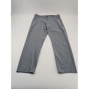 Vuori Aim Pants Mens 34x27 Gray Stretch Performance Tapered Golf Chinos V431